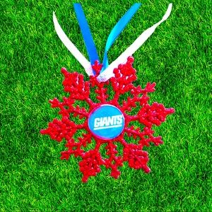 New York GIANTS Football Handmade Snowflake *NEW*